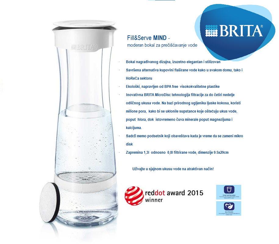 BRITA FILL & SERVE MIND (Siva)